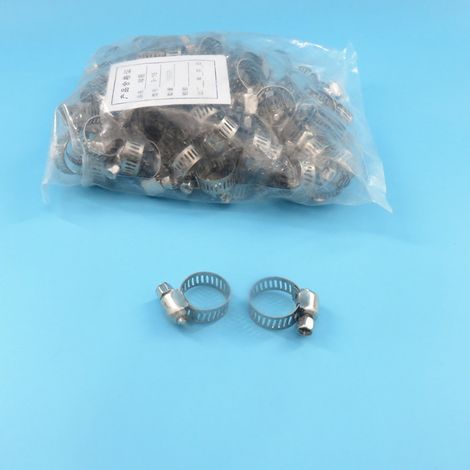 Schlauchschellen für Autos, Schlauchbinder, Schlauchklemmen für Autos, Duschkopfschellen, Schlauchschellen aus Edelstahl, Ganzstahlmaterialien (1/4)