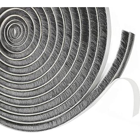 Joint brosse porte coulissante,9 mm(B) x 23 mm(D) x5M(L) Joint Fenetrepour Lsolation Phonique Porte,volet isolant (1/5)
