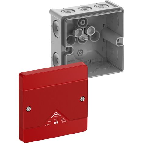 Spelsberg Caja de derivación, tipo de protección IP66, sección máx. del conductor 4², resistencia al impacto IK07, clase de protección II, Ui 1000V AC, Ui 1000V DC, DLG, VDE, libre de halógenos, 80470