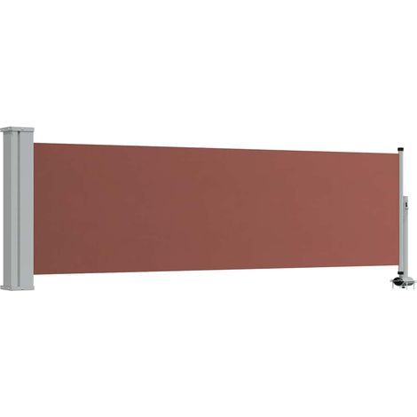 Auvent Marquise latéral rétractable de patio, Store Banne pour Jardin Balcon Terrasse, 80x300 cm Marron OIB8519E (1/4)