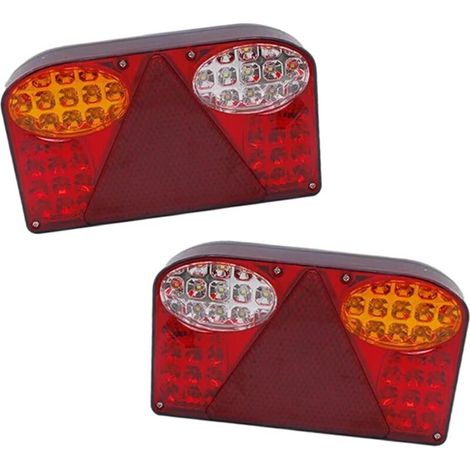 Feu arrière à LED pour voiture et camion, feu stop arrière,Feu signalétique benne camion, compatible avec les camions et remorques 12-24 V