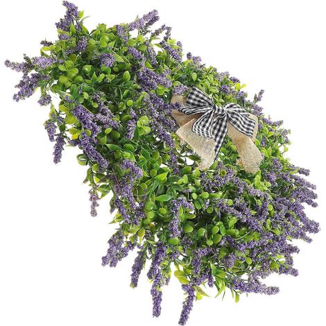 Couronne de fleurs artificielles en forme de cœur, décoration pour porte d'entrée (1/5)