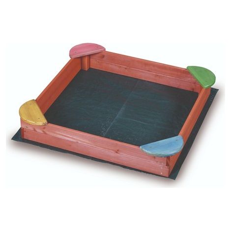 Sabbiera per bambini in legno verniciato da giardino e veranda (1/2)