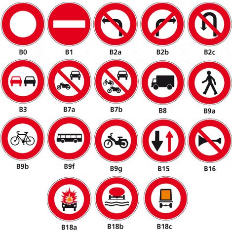 PANNEAUX ROUTIER - SIGNAUX D'INTERSECTION - TYPE B (B0galva) - B15 - Diamètre 850 mm