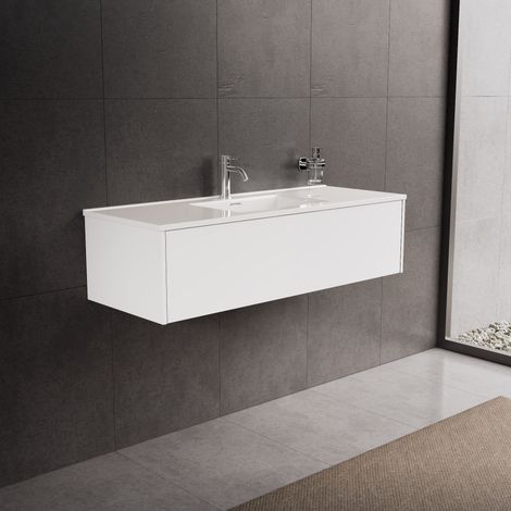 Inda - Meuble de salle de bain 1 tiroir L.120 avec vasque (1/5)