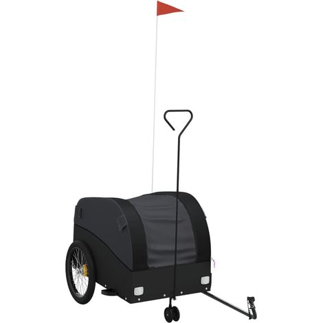 Remorque de vélo noir 45 kg fer (1/5)