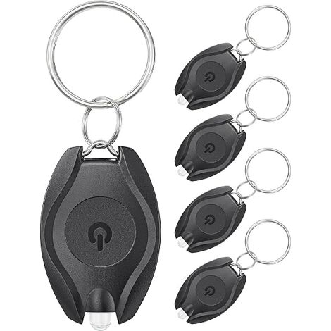 Juego de 5 mini linternas LED para llavero, portátiles, ultrabrillantes, funcionan con pilas, linterna para uso en exteriores, camping, fiestas, senderismo e iluminación de emergencia (1/5)
