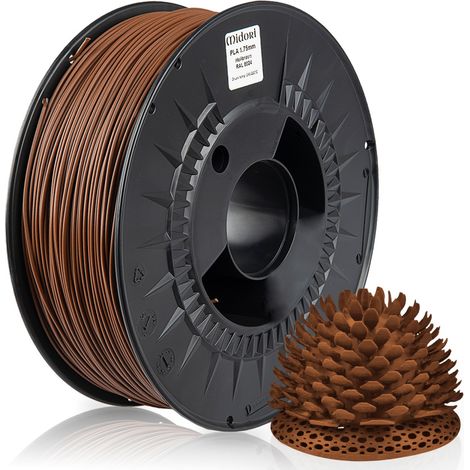 MIDORI® 3D Drucker 1,75mm PLA Filament 1kg Spule Rolle Premium Hellbraun RAL8024 (1/5)
