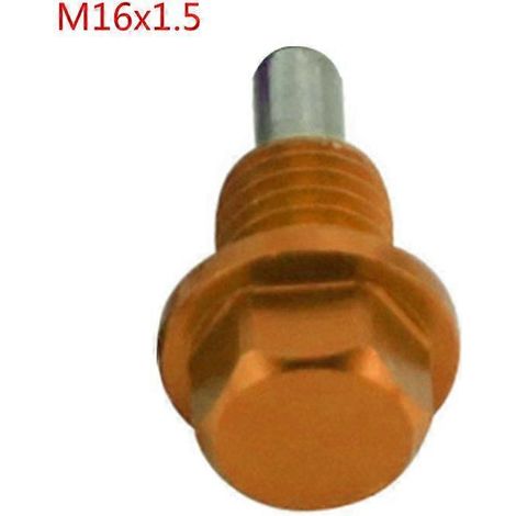 Vis de vidange d'huile magnétique M12x1,5 mm en acier inoxydable CNC avec rondelle - M161,5 - Jaune (1/5)