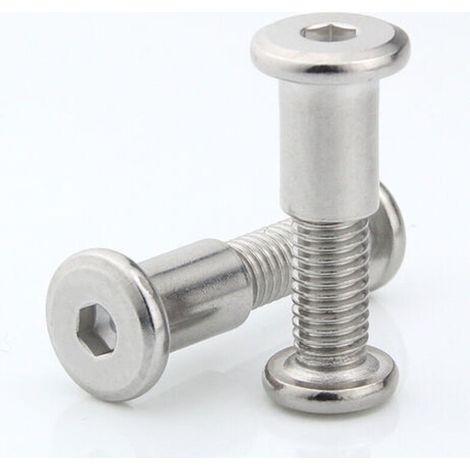 Viti di fissaggio esagonali, viti di collegamento per mobili, connettore filettato per armadietti M6 x 35 mm, 10 pezzi
