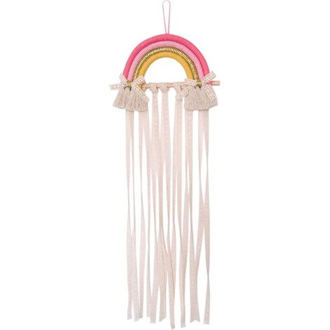 Rangement pour pinces à cheveux, bricolage pour filles, rangement pour élastiques à cheveux, suspension murale bohème arc-en-ciel, décoration intérieure (1/5)