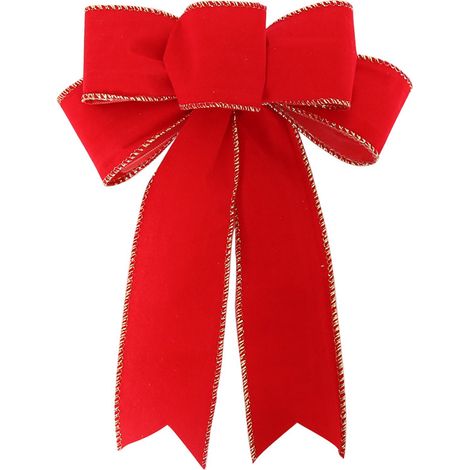 Lot de 5 nœuds décoratifs de Noël, nœuds pour couronnes et sapins de Noël, multicolores.