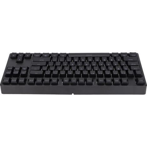 Clavier Gamer Mécanique Filaire 87 Touches, Conception Ergonomique Double Injection pour Session de Jeu et Travail - Noir