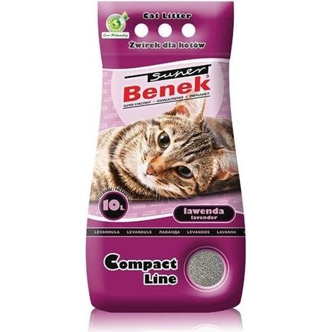 Certech Super Benek Compact Lavande - Litière agglomérante pour chat 10 l (1/2)