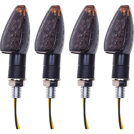 4 indicatori di direzione per moto 14 LED indicatori di direzione 12 V impermeabili indicatori di direzione universali per moto scooter quad cruiser fuoristrada