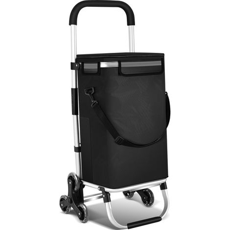 Carrello della spesa - 6 ruote per scale - Grande capacità - Borsa della spesa impermeabile rimovibile 40L (1/5)