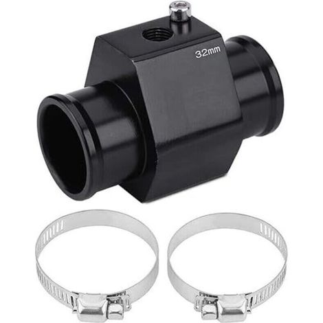 Capteur de Température de l'Eau,Adaptateur de Jauge de Tuyau de Température de l'Eau de Voiture Sonde de Température Joint de Radiateur(32mm)(noir) (1/4)