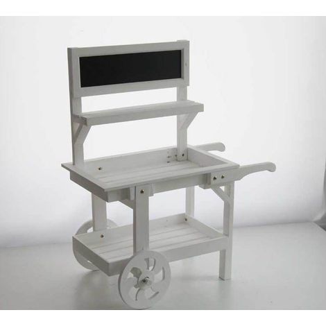 Chariot décoratif pour vitrines de décoration avec tableau noir h 109