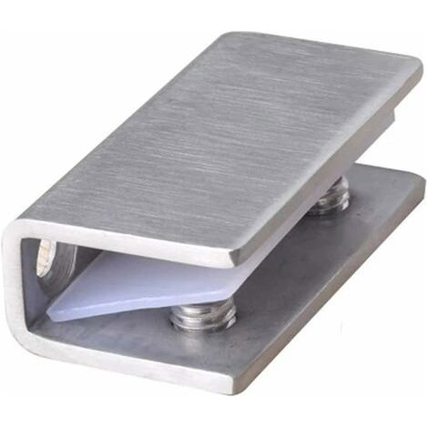 Pince de fixation pour porte de douche en verre - charnière fixe en acier inoxydable - support mural de 8 à 12 mm (1/5)