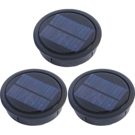 Pièces de rechange pour lampes solaires  Pièces de rechange supérieures avec couvercle de remplacement solaire LED 10,5 cm Étanche Couvercle de remplacement solaire Pièce de rechange