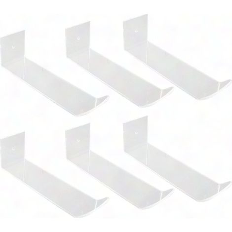 6 Crochets Adhésifs pour Casquettes, Porte-Casquettes Muraux en Acrylique Minimaliste, Crochets Décoratifs Transparents, Rangement Organisateur pour Casquettes de Baseball, Lot de 6 (1/5)