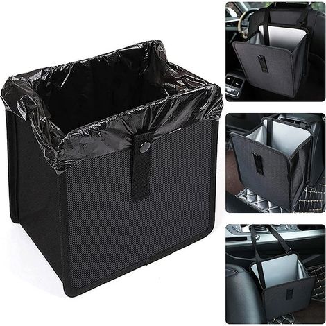 Papelera portátil multifuncional para coche, plegable y colgante, a prueba de fugas, fabricada en tela Oxford de diseño impecable, para todo tipo de vehículos, SUV, camiones, hogar y oficina (222214cm (1/5)