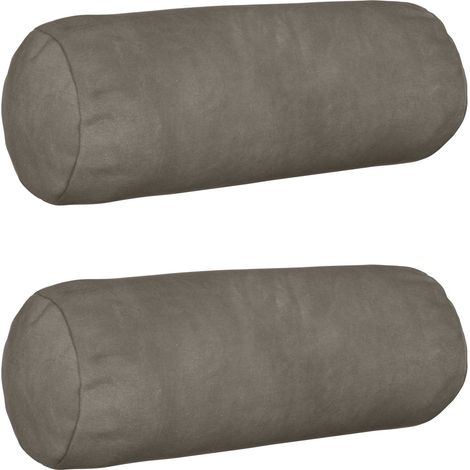 vidaXL Funda de almohada 2 pcs HEERLEN Gris Claro Ø 15 x 40 cm (1/2)