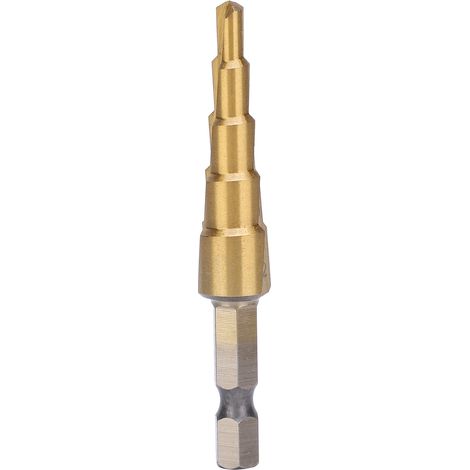 HSS-Mehrloch-Stufenbohrer, konisch, gerade Bohrung, Nut, Handwerkzeug, 4 mm bis 12 mm (1/5)