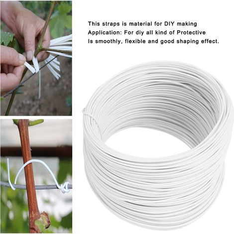 Fil de fer galvanisé recouvert de PVC de 0,55 mm, 100 m, pour le palissage artisanal des vignes et la ligature des bonsaïs. (1/5)