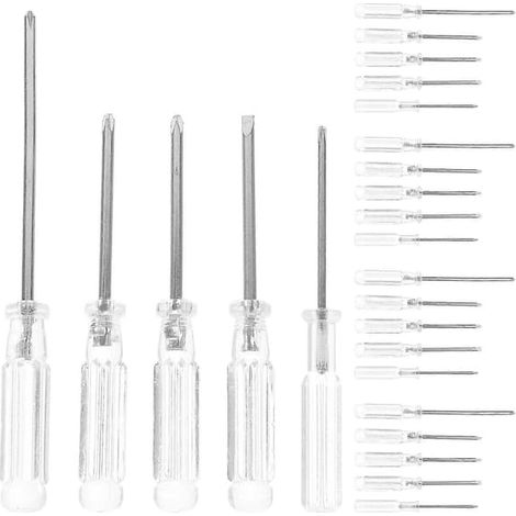 Lot de 25 petits tournevis de réparation pour jouets et outils à main portables (1/3)