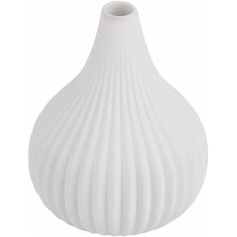 QORVA-Vase céramique moderne simple table de décoration de table de bureau (petit blanc) (1/4)