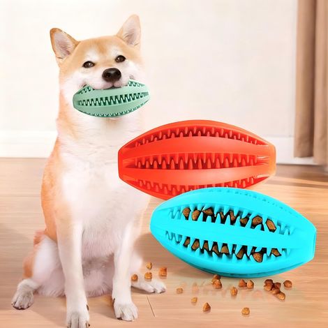 2 Pièce Jouet éducatif interactif pour chien, peut contenir des friandises, durable et résistant aux mâchouillages, bleue et rouge. (1/5)