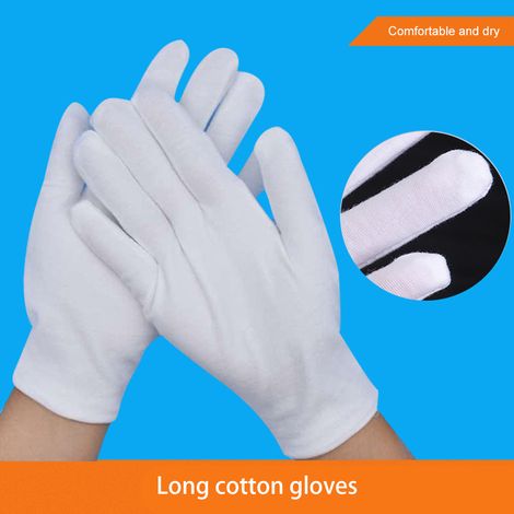 Gants en coton, antidérapants, résistants à l'usure, gants de travail industriels de protection (1/5)