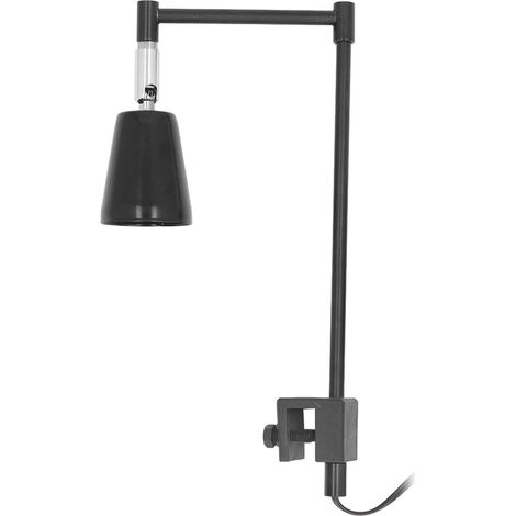Support pour lampe chauffante pour reptiles, réglable et pivotant à plusieurs angles, avec interrupteur, pour aquariums en verre, prise UE 220 V. (1/5)