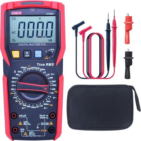 UT89X Digital-Multimeter-Tester, TRMS 6000 zählt AC DC 1000 V Multimetro Volt Ohm Meter Automotive elektrische Kapazität Multimeter, messen Sie den aktuellen Temperatur-NCV-Widerstand
