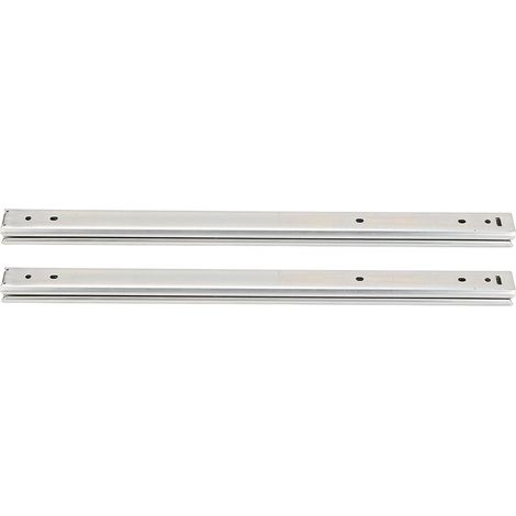 glissières de tiroir de 200 mm de diamètre et 27 mm de largeur, à extension complète et à 3 plis, en acier laminé à froid, à double couche et roulement à billes. (1/5)