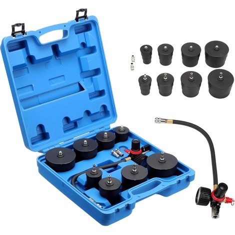 9-Piece Turbocharger Charge Air System Adapter Set Intercooler Pressure Kit Tester Test Tools for Charge Air Hoses, Exhaust Gas Turbochargers and Compressor Systems (1/5)