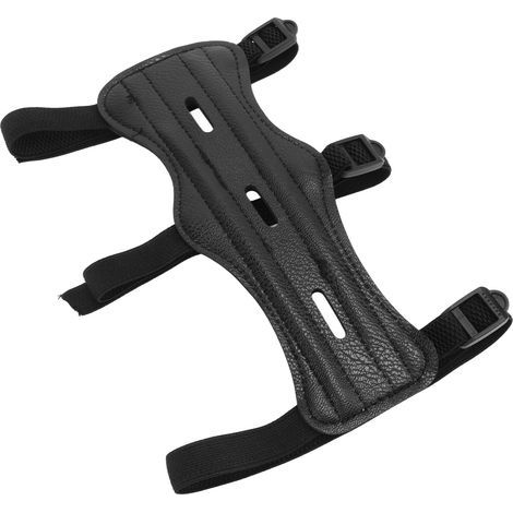 Protège-bras en cuir naturel pour archer, brassard ajustable pour entraînement et chasse à l'arc (1/5)
