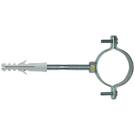 Collier Elematic E/CL 1.1/4" 2 pcs en acier galvanise' avec vis de raccordement et bouchon 10 mm colliers de tuyau de gouttie're support de tuyau de gouttie're