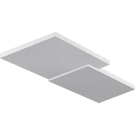 Applique a LED BEN 27W Luce Indiretta 2700K 2500lm Alluminio Verniciato Bianco, Design Squadrato Dimmerabile Taglio di Fase - Rossini Group