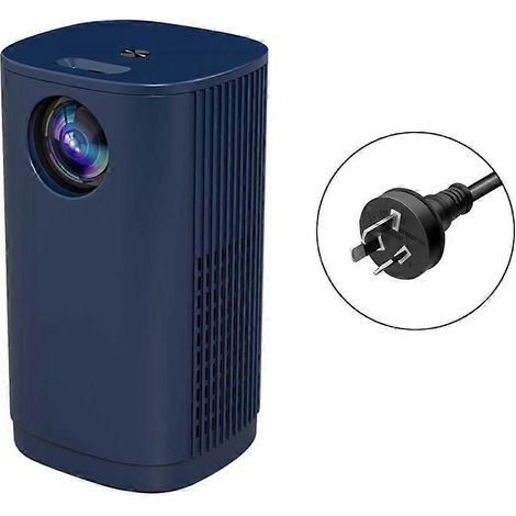 Mini-LED-Projektor T1 1080P USB, 480 x 360 Pixel, tragbarer Projektor mit australischem Stecker – Blau