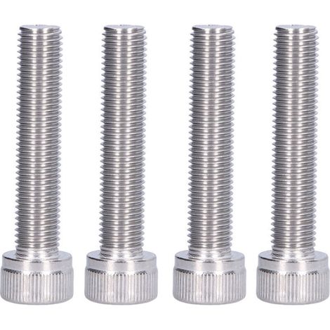 Boulon à tête hexagonale, 4 pièces vis à tête cylindrique à six pans creux A2 en acier inoxydable 1.25mm matériel de fixation à pas fin(M1050) (1/4)