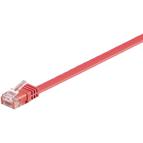 MicroConnect U/UTP CAT6 1M rojo plano, V-UTP601R-FLAT