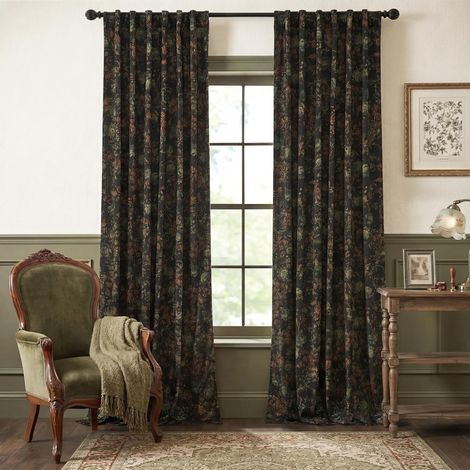 Lot de 2 Panneaux de Rideaux épais en Velours Noir de 243,8 cm de (1/5)