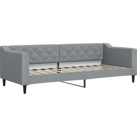 vidaXL Letto da Giorno Grigio Chiaro 80x200 cm in Tessuto