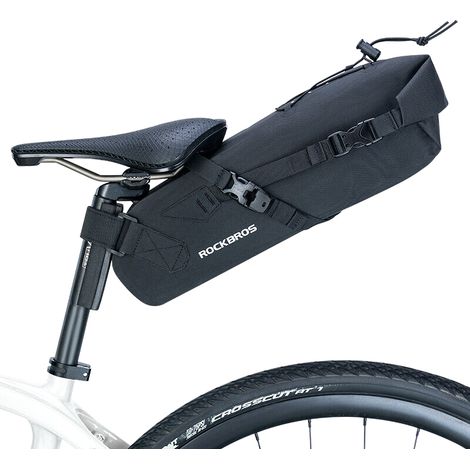 Borsa da sella per bicicletta regolabile da 3 litri - Nera (1/5)