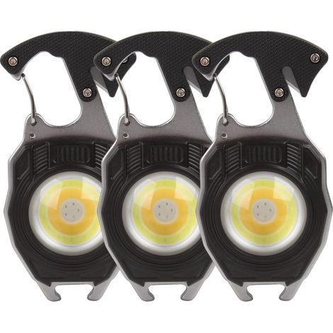 Set mit 3 Mini-Taschenlampen, wiederaufladbare Schlüsselanhänger-Taschenlampe mit 3 Leuchtmodi, helle 1000-Lumen-EDC-Taschenlampe mit Magnetfuß, tragbare Taschenlampe für Camping (1/5)