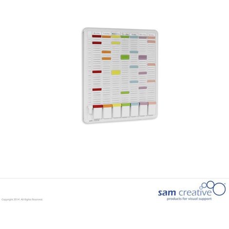 Planificateur de cartes 8 colonnes 32 fentes 60x53 cm