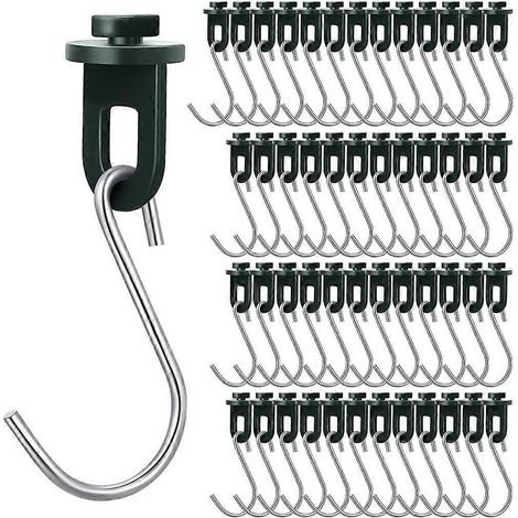 50 Stück Edelstahl-S-Haken-Drehclips für Gewächshäuser
