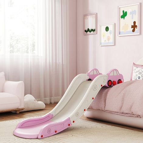 Kids Slide for Bed, Sofa, with Extended Length, Easy to assemble and Store, Pink (1/5)